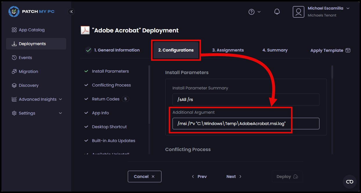 Adobe Acrobat - Add Installation Logging in Cloud