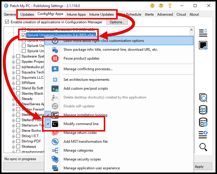 Splunk Universal Forwarder Publisher Modify Command line