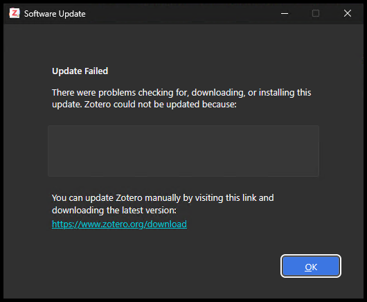 Check for Updates disabled