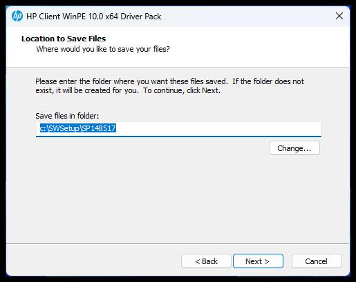 Note the Save Location