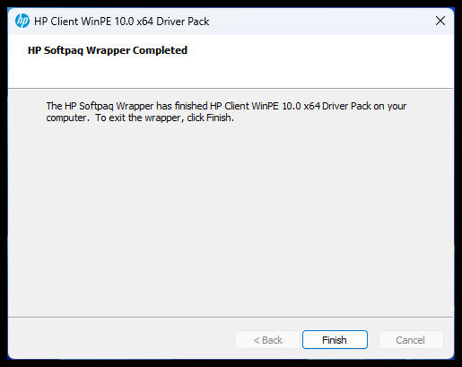 Select &lsquo;Finish&rsquo;