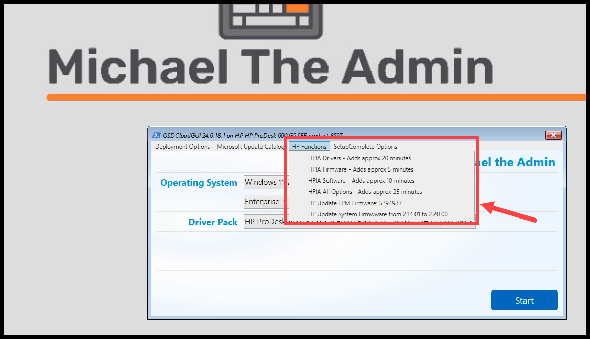 OSDCloudGUI HP Functions