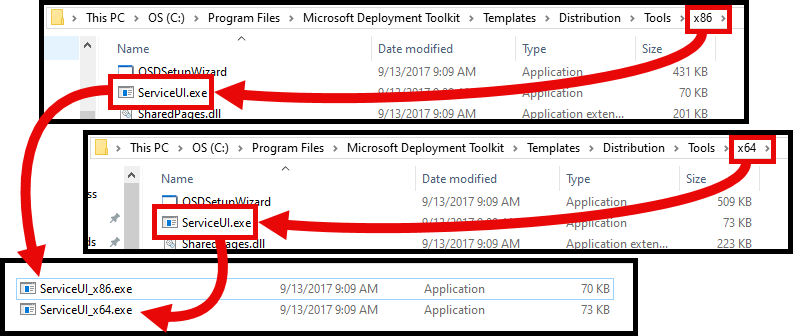 Copying ServiceUI.exe