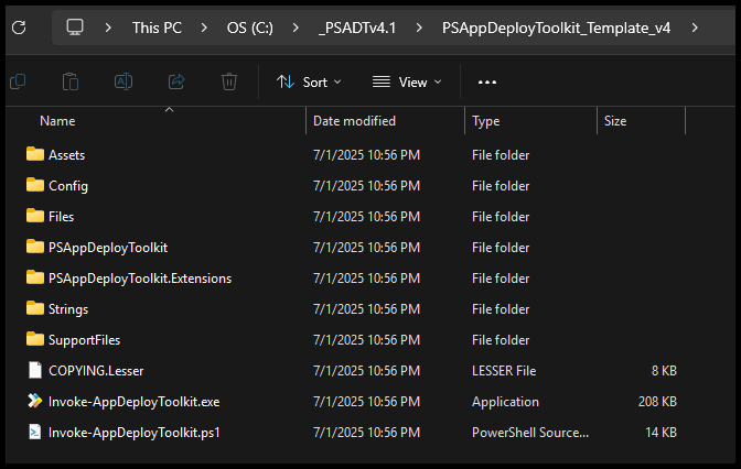 Extracted PSAppDeployToolkit v4 Template