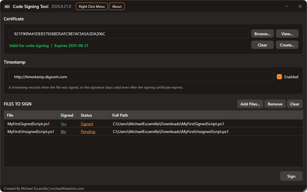 Code-Signing Tool